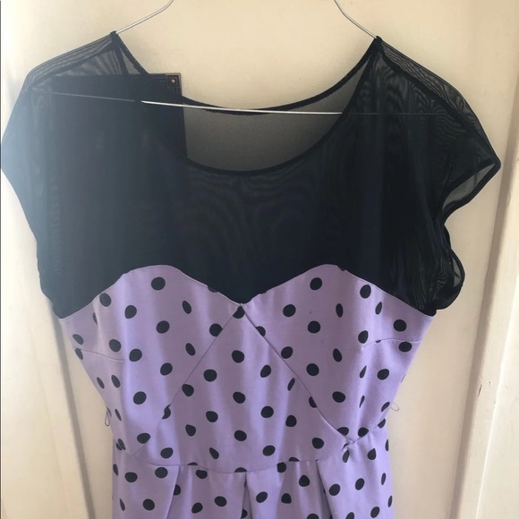 Purple polka dot dress - Picture 2 of 3